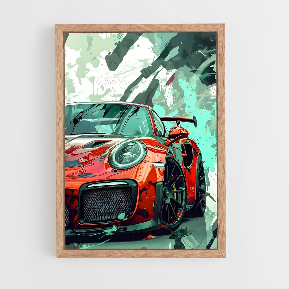 Poster Éclatant GT3 – affiche Porsche (vue 4)